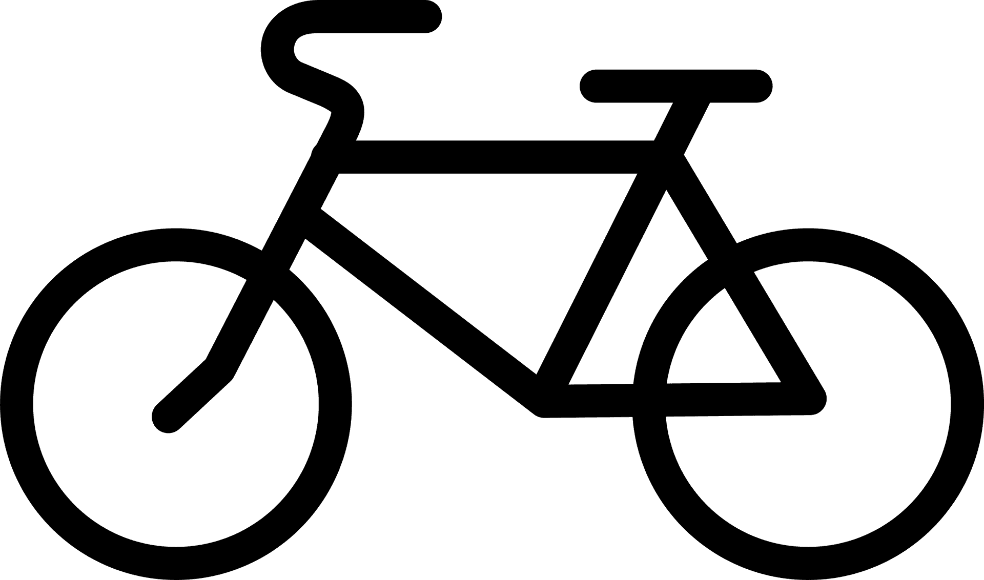 Minimalist Bicycle Icon PNG image