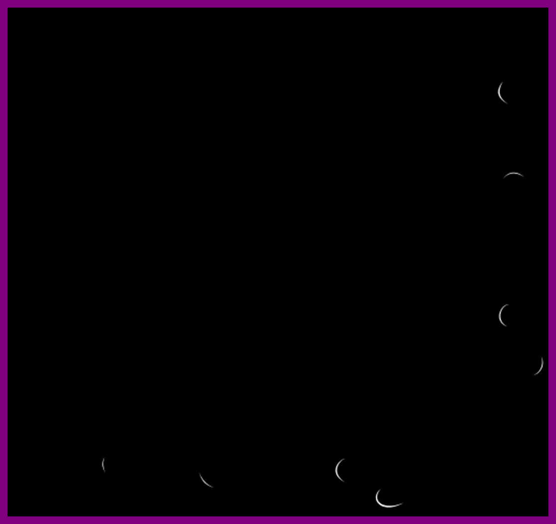 Minimalist Black Framewith Crescent Moons PNG image