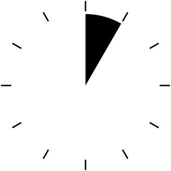 Minimalist Blackand White Clock Face PNG image