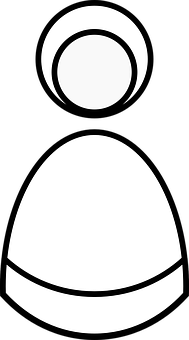 Minimalist Blackand White User Icon PNG image