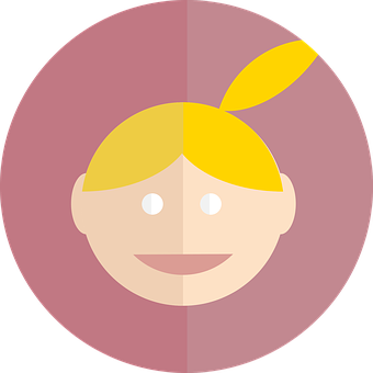 Minimalist Blonde Character Icon PNG image