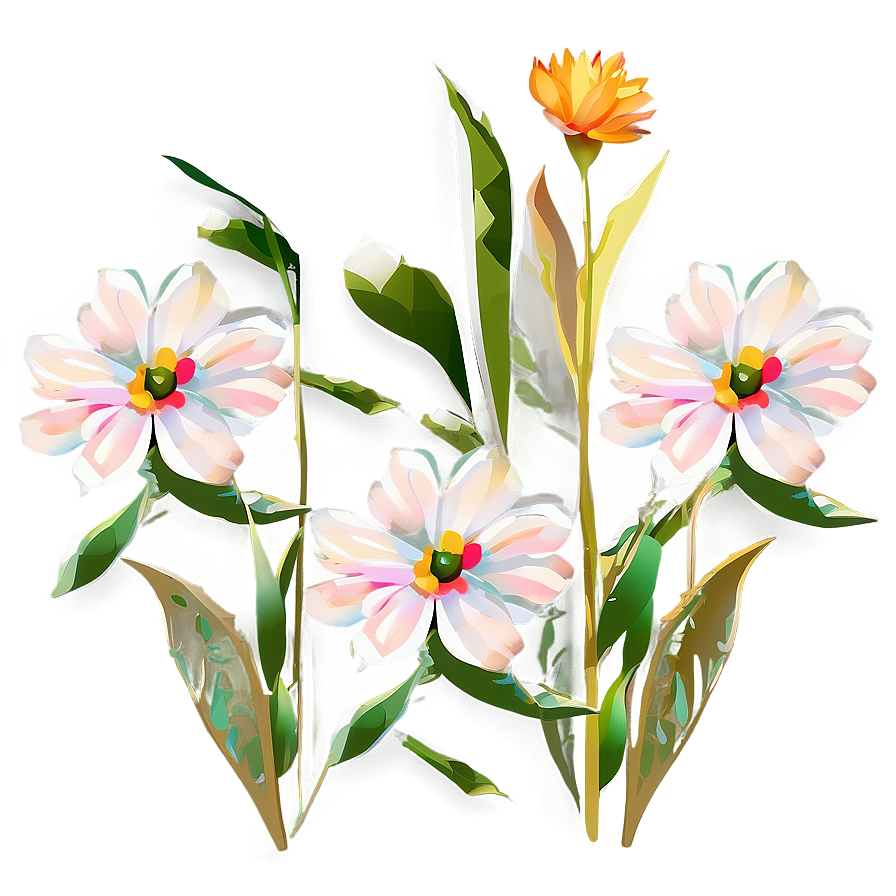 Minimalist Boho Flowers Png 85 PNG image