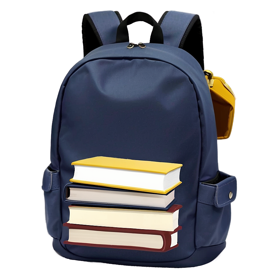 Minimalist Book Bag College Png 06282024 PNG image