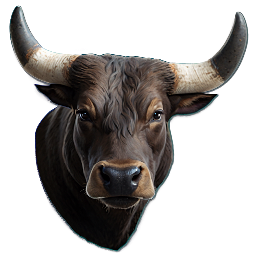 Minimalist Bull Head Png 06132024 PNG image