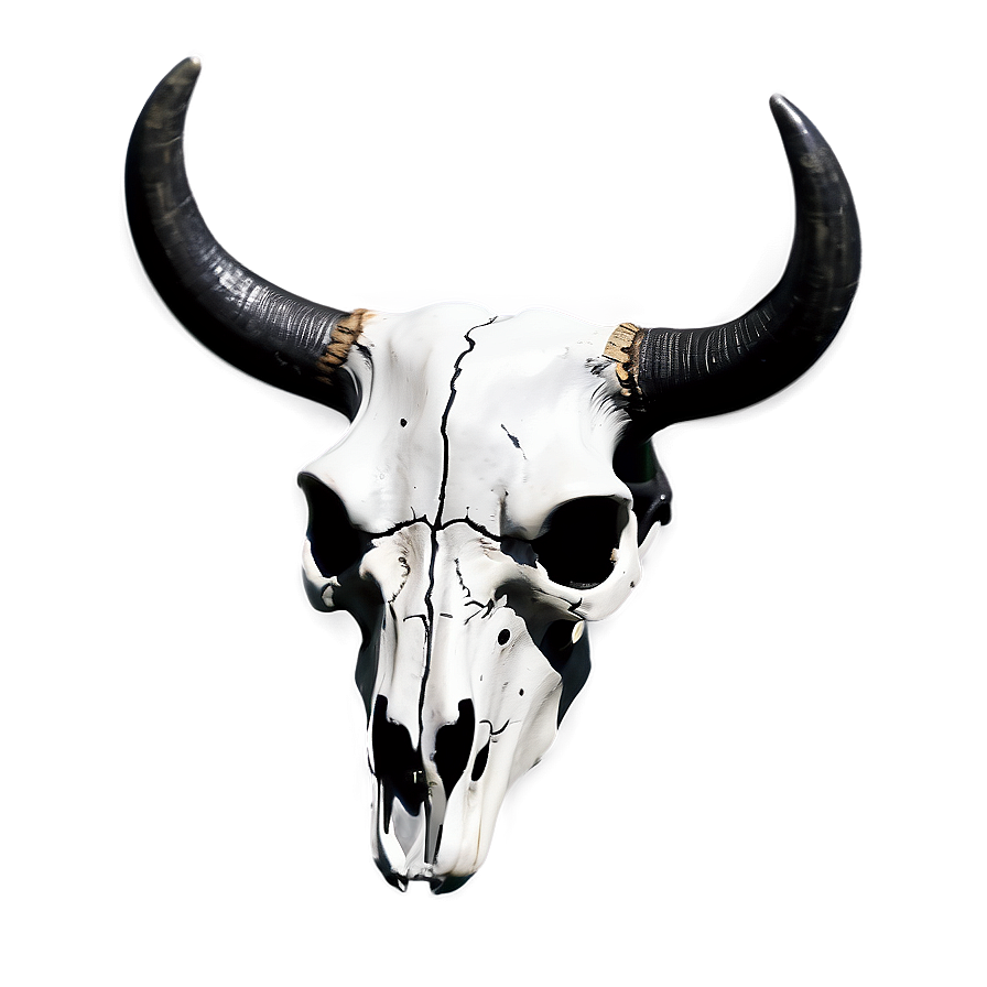 Minimalist Bull Skull Outline Png 06122024 PNG image