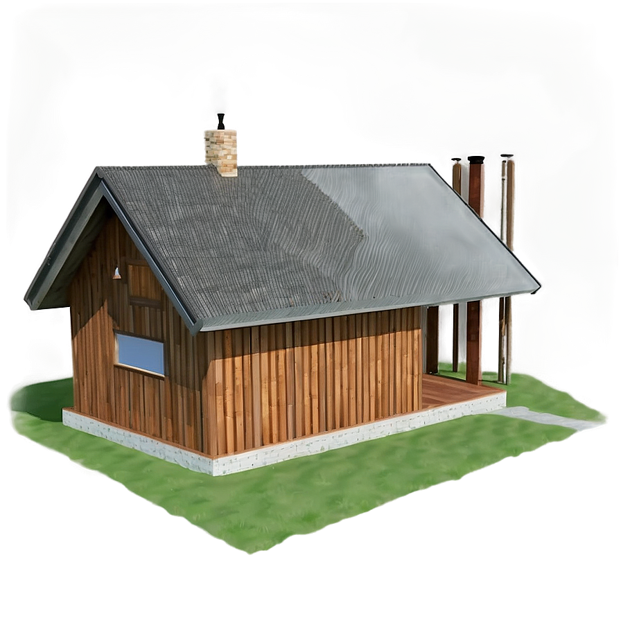 Minimalist Cabin Architecture Png 05242024 PNG image