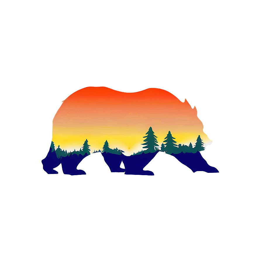 Minimalist California Bear Logo Png Yby6 PNG image