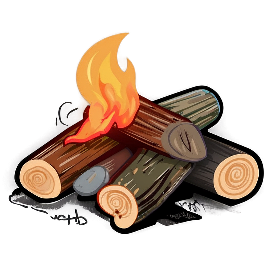 Minimalist Campfire Design Png 40 PNG image