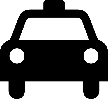 Minimalist Car Icon Blackand White PNG image