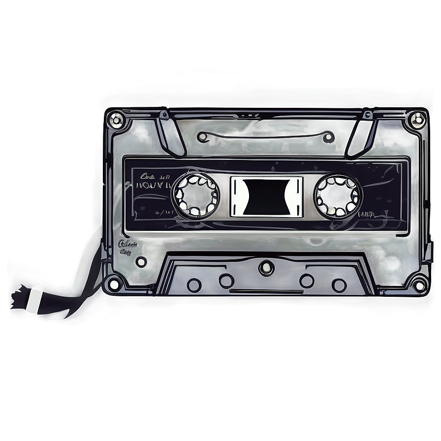 Minimalist Cassette Tape Png 05252024 PNG image