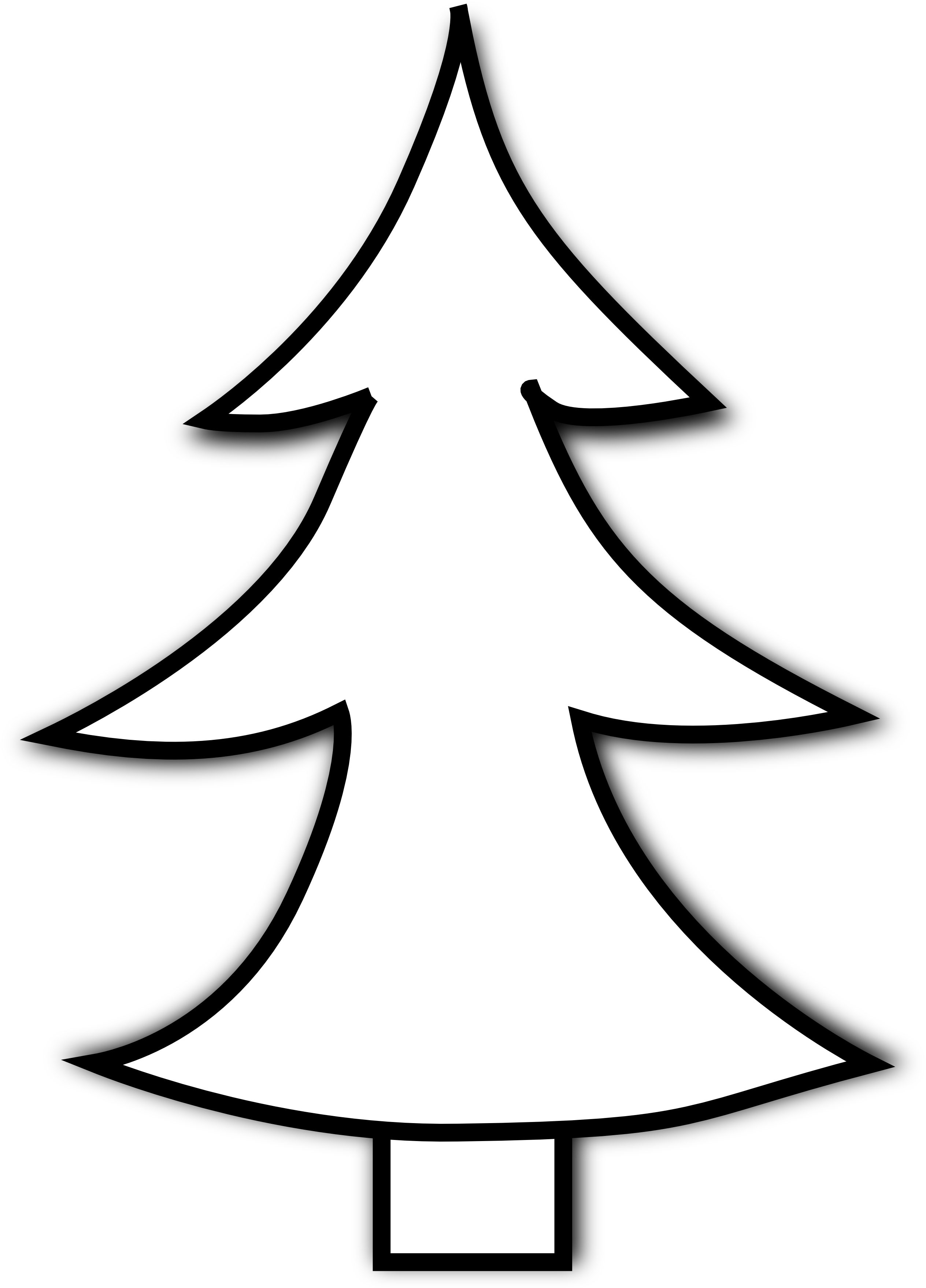 Minimalist Christmas Tree Clipart PNG image