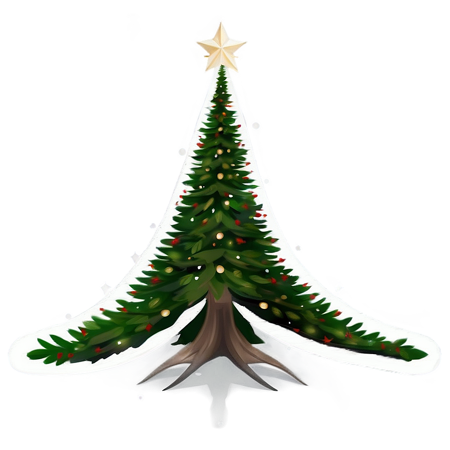 Minimalist Christmas Tree Star Png 99 PNG image