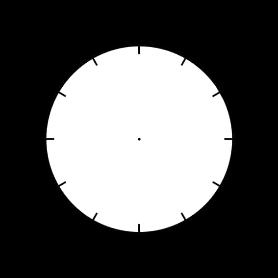 Minimalist Clock Face Graphic PNG image