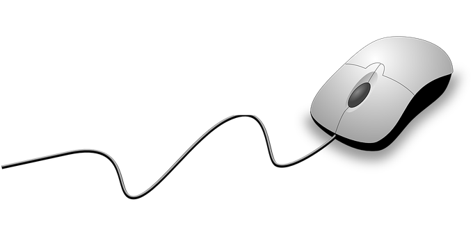 Minimalist Computer Mouse Design PNG image