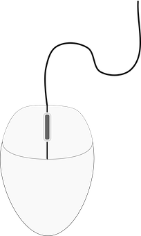 Minimalist Computer Mouse Design PNG image