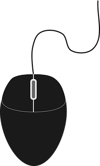 Minimalist Computer Mouse Design PNG image