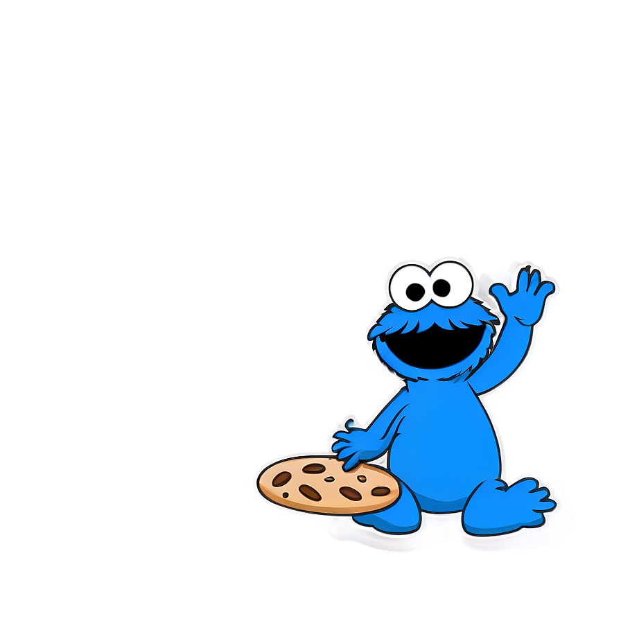 Minimalist Cookie Monster Png 95 PNG image