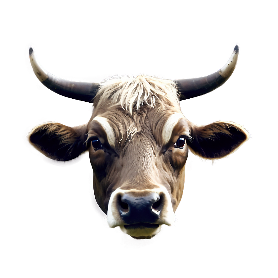 Minimalist Cow Head Png 06212024 PNG image