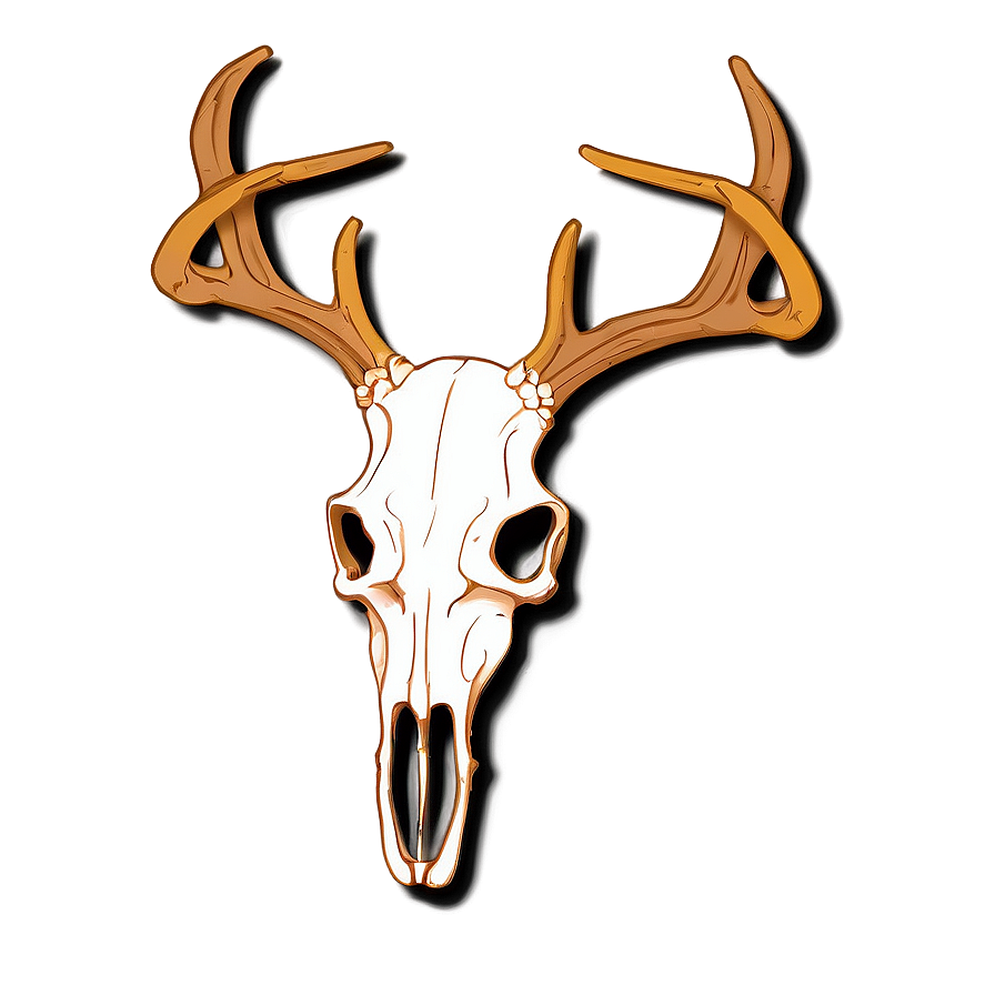 Minimalist Deer Skull Outline Png 5 PNG image