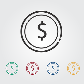 Minimalist Dollar Sign Icon PNG image