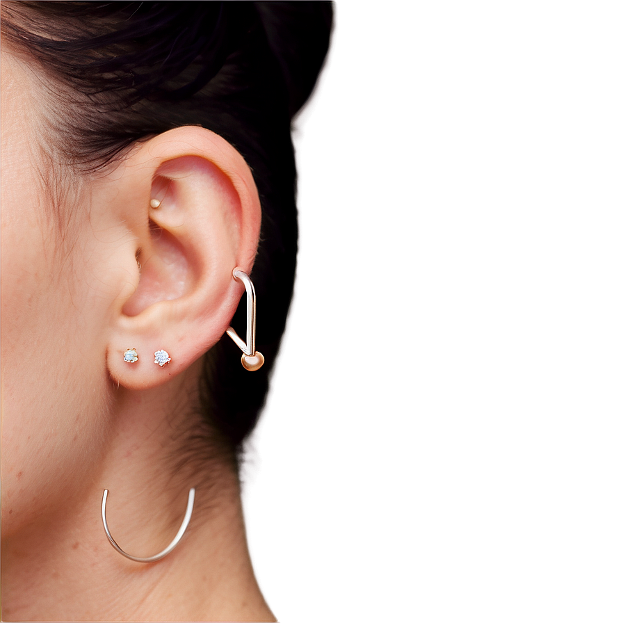 Minimalist Ear Piercing Ideas Png Tvm PNG image