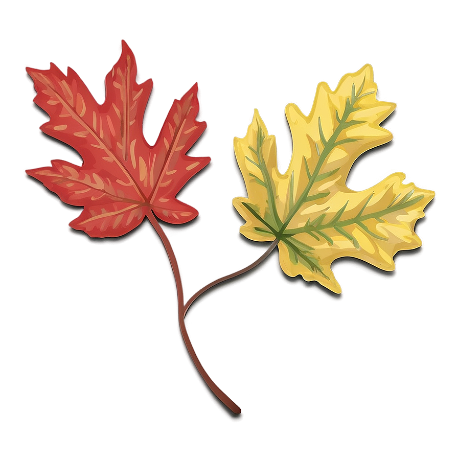 Minimalist Fall Leaf Png Uaf14 PNG image