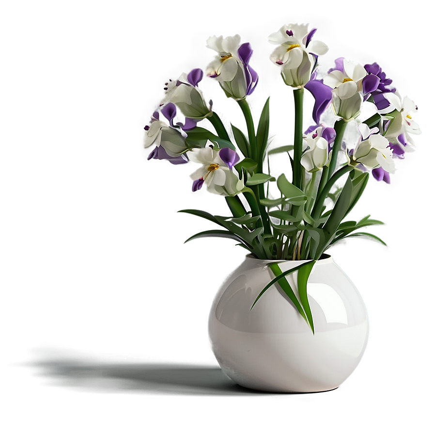 Minimalist Flowers In Vase Png 57 PNG image