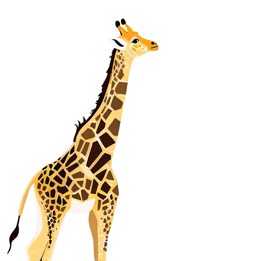 Minimalist Giraffe Design Png 05062024 PNG image