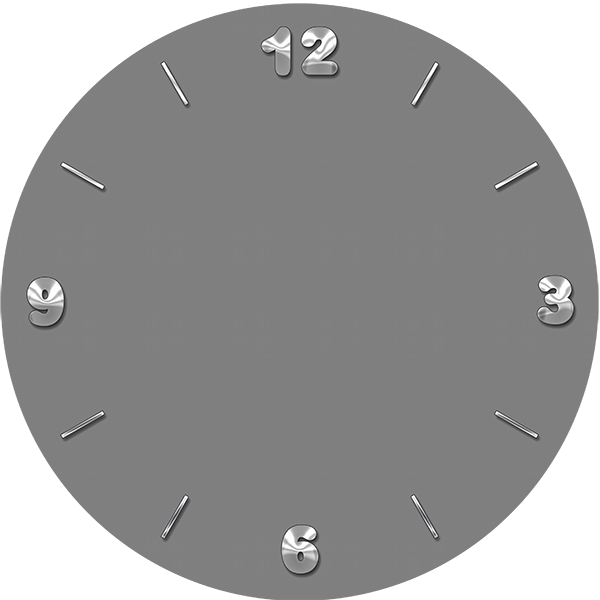 Minimalist Gray Wall Clock PNG image