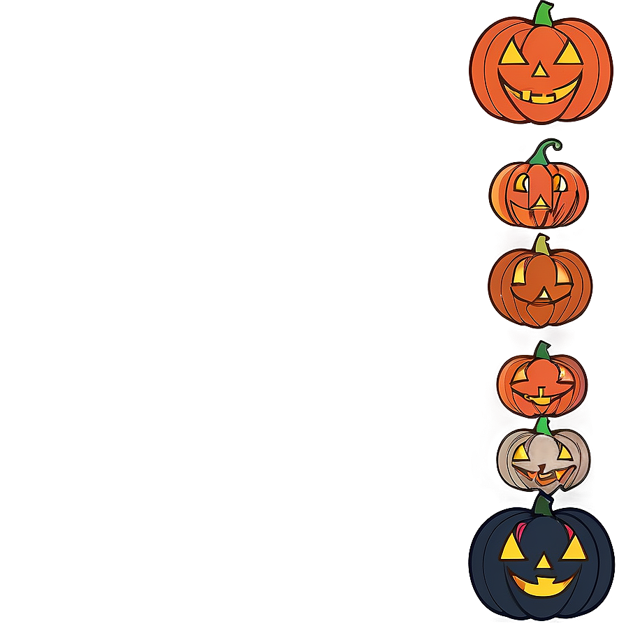 Minimalist Halloween Border Png 06202024 PNG image