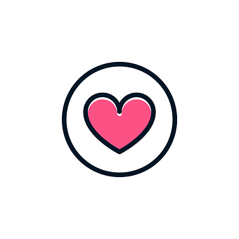 Minimalist Heart Icon PNG image