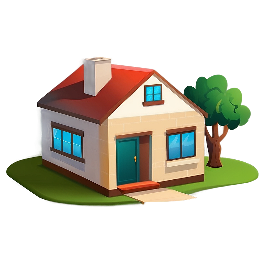 Minimalist House Emoji Png Opm13 PNG image