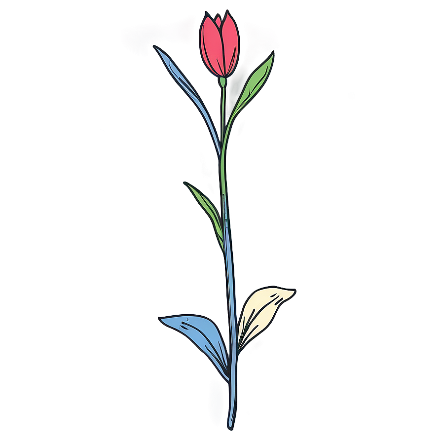 Minimalist Indie Flower Sketch Png 44 PNG image