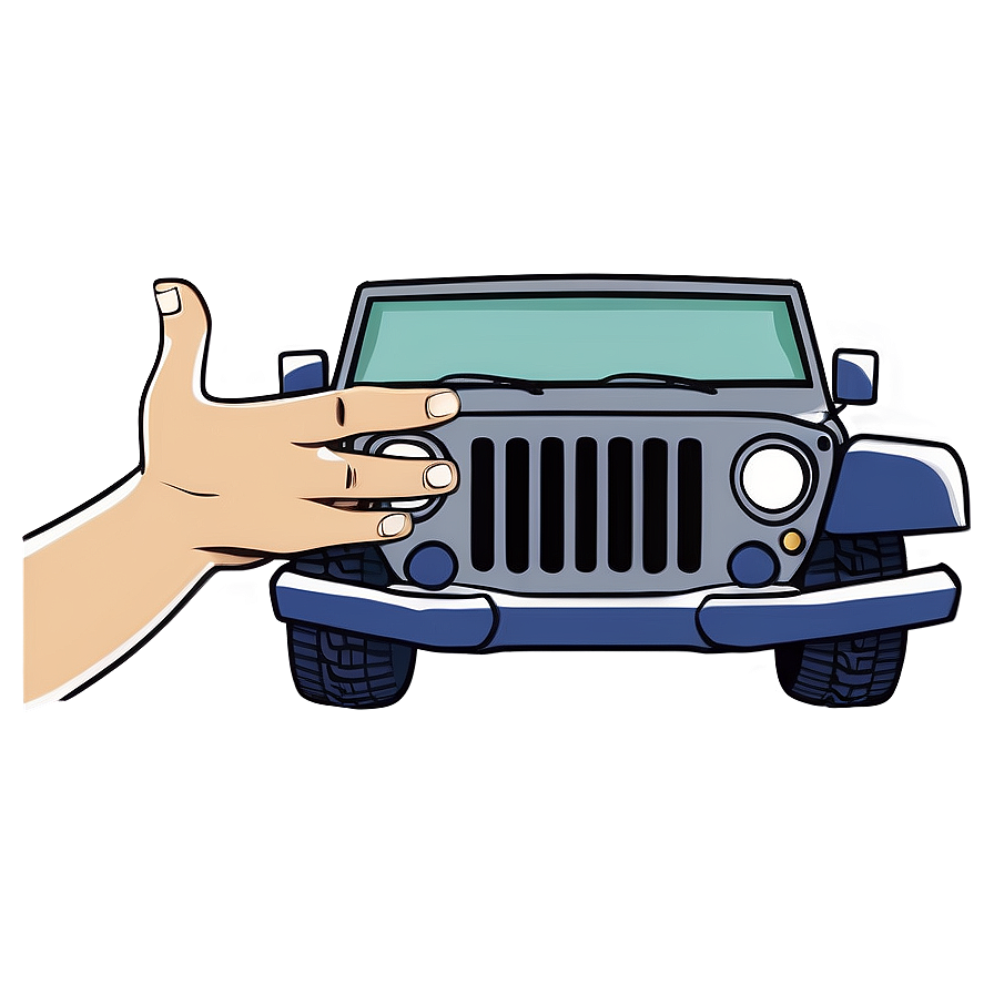 Minimalist Jeep Wave Png Qth PNG image