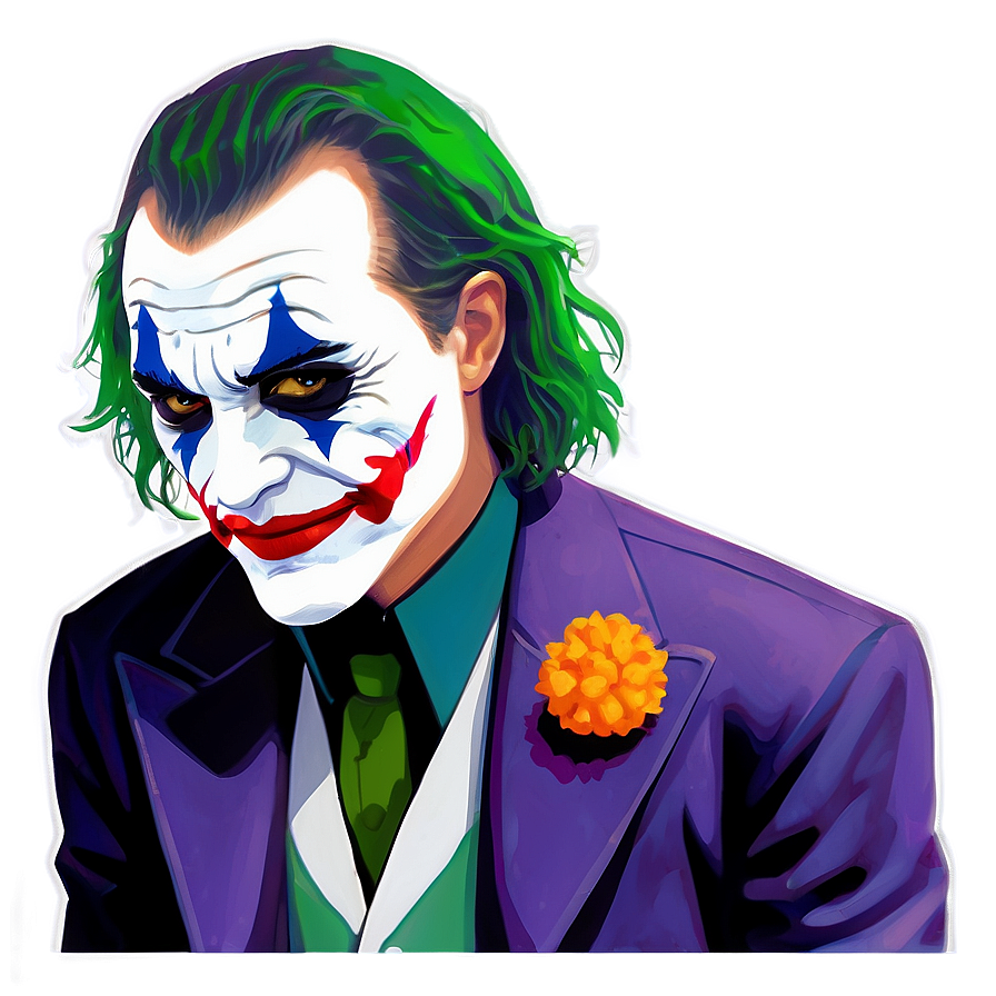 Minimalist Joker Portrait Png 89 PNG image