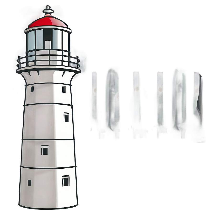 Minimalist Lighthouse Png 05242024 PNG image