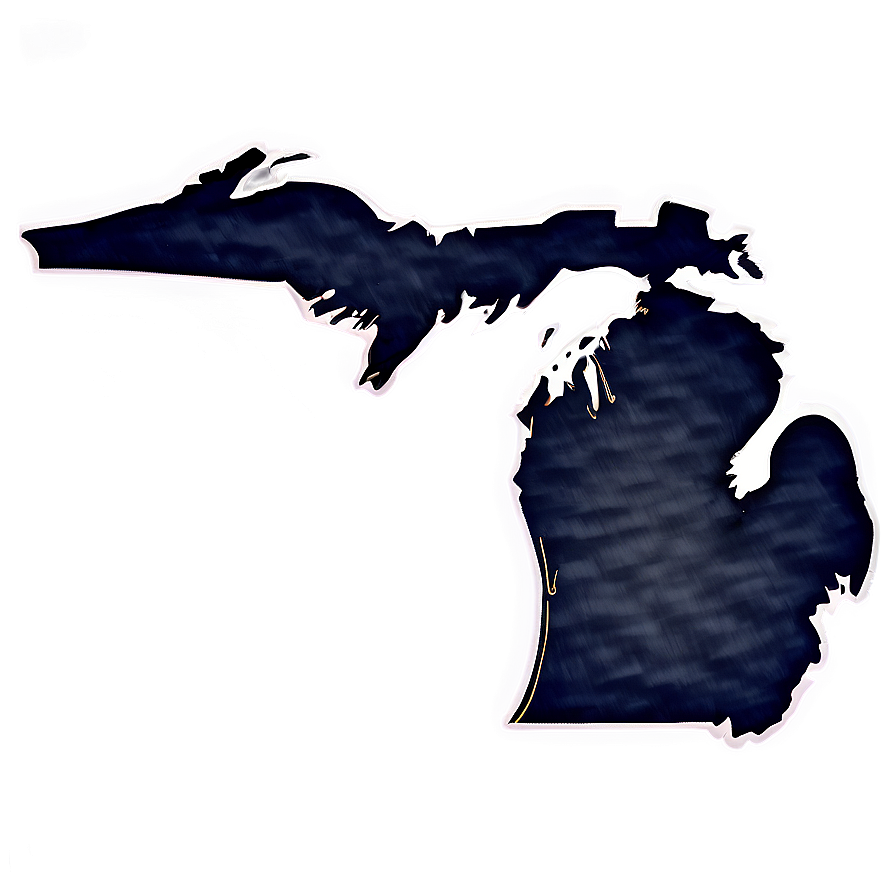 Minimalist Michigan Contour Png Pll PNG image