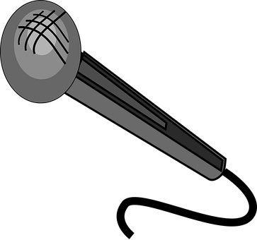 Minimalist Microphone Graphic PNG image