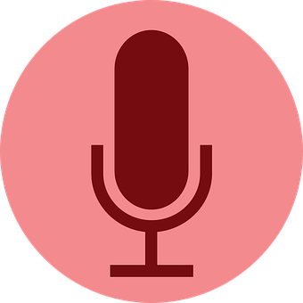 Minimalist Microphone Icon PNG image