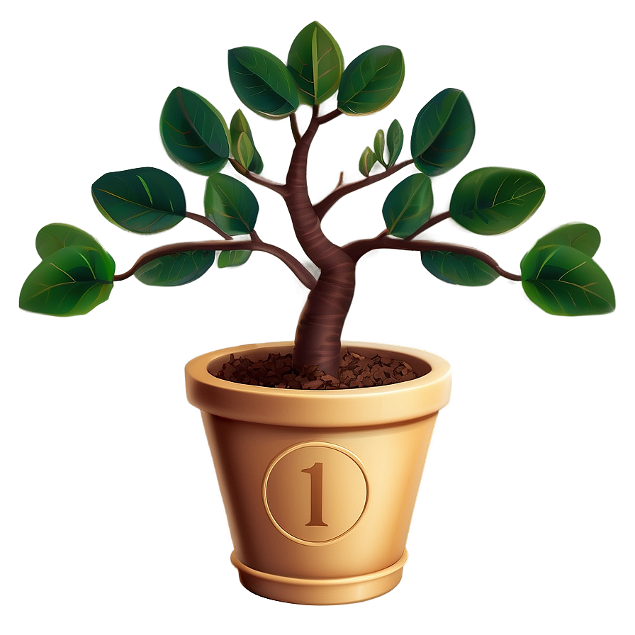 Minimalist Money Tree Png 06272024 PNG image