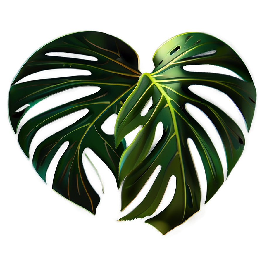 Minimalist Monstera Icon Png Tej PNG image