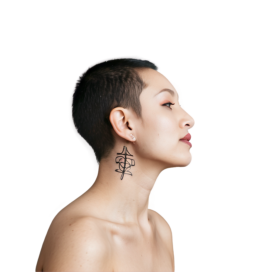 Minimalist Neck Tattoo Collection Png Cys1 PNG image