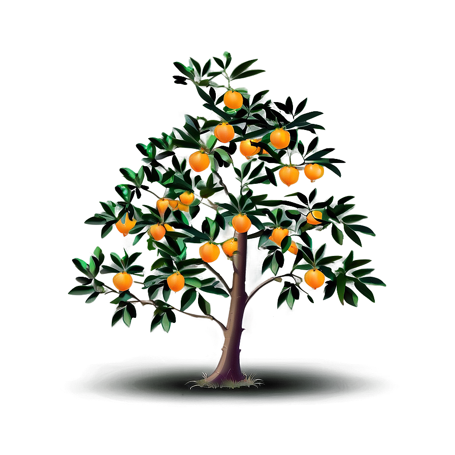 Minimalist Orange Tree Png Knu57 PNG image