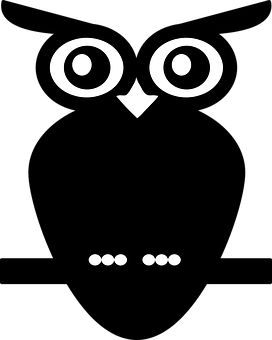 Minimalist Owl Graphic PNG image