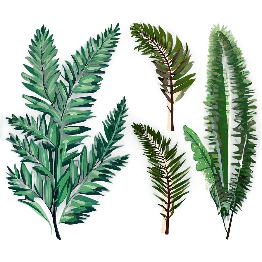 Minimalist Palm Leaves Png 94 PNG image