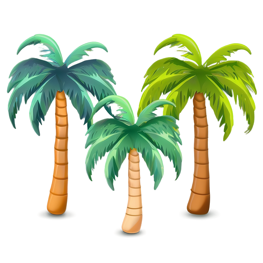 Minimalist Palm Tree Emoji Png 06272024 PNG image