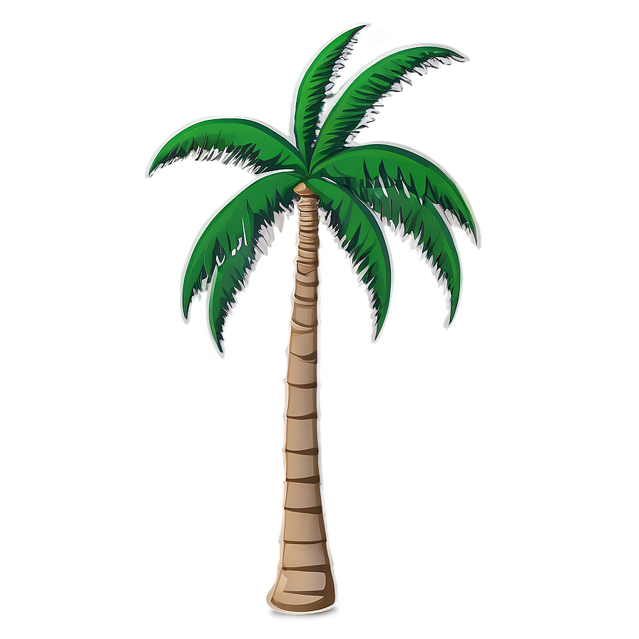 Minimalist Palm Tree Emoji Png 60 PNG image