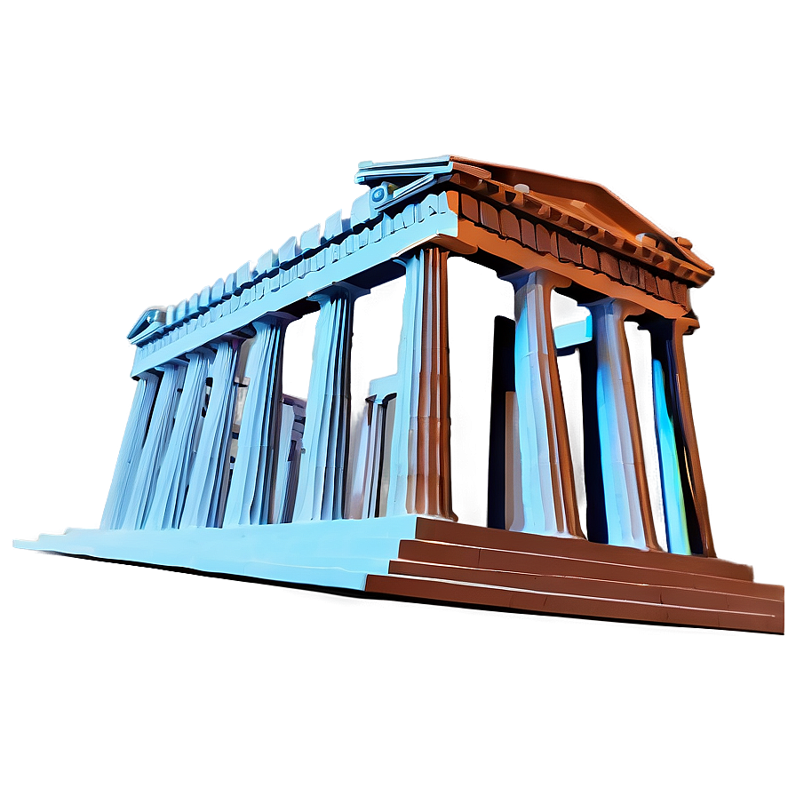 Minimalist Parthenon Design Png 30 PNG image