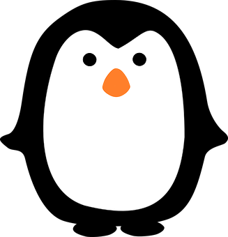 Minimalist Penguin Graphic PNG image