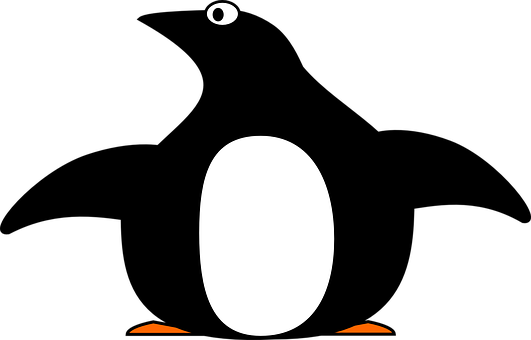 Minimalist Penguin Illustration PNG image